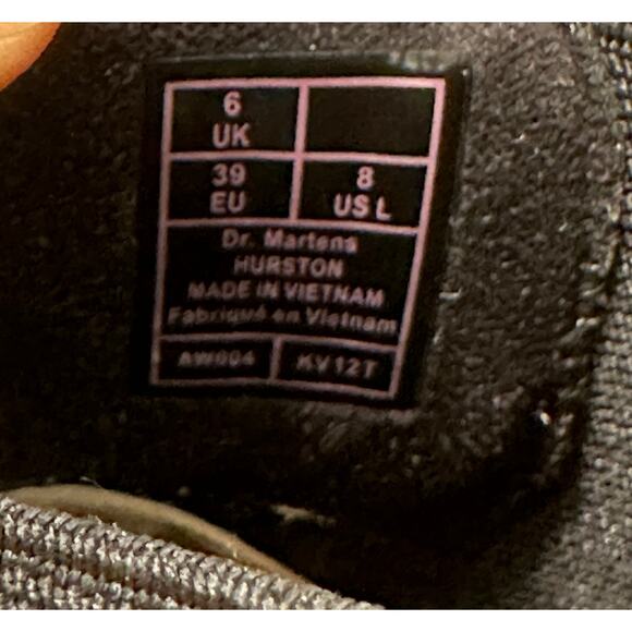 Dr. Martens Docs Hurston Leather Heeled Chelsea Boots Black Sendal Size 8 NWOB - Picture 11 of 12